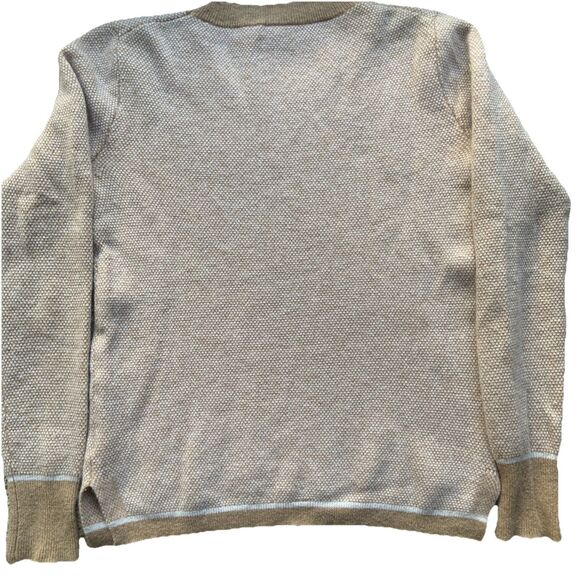 J. Crew Cashmere Classic-fit Crewneck Sweater Sz S Tan White Soft Preppy Office - Picture 4 of 6